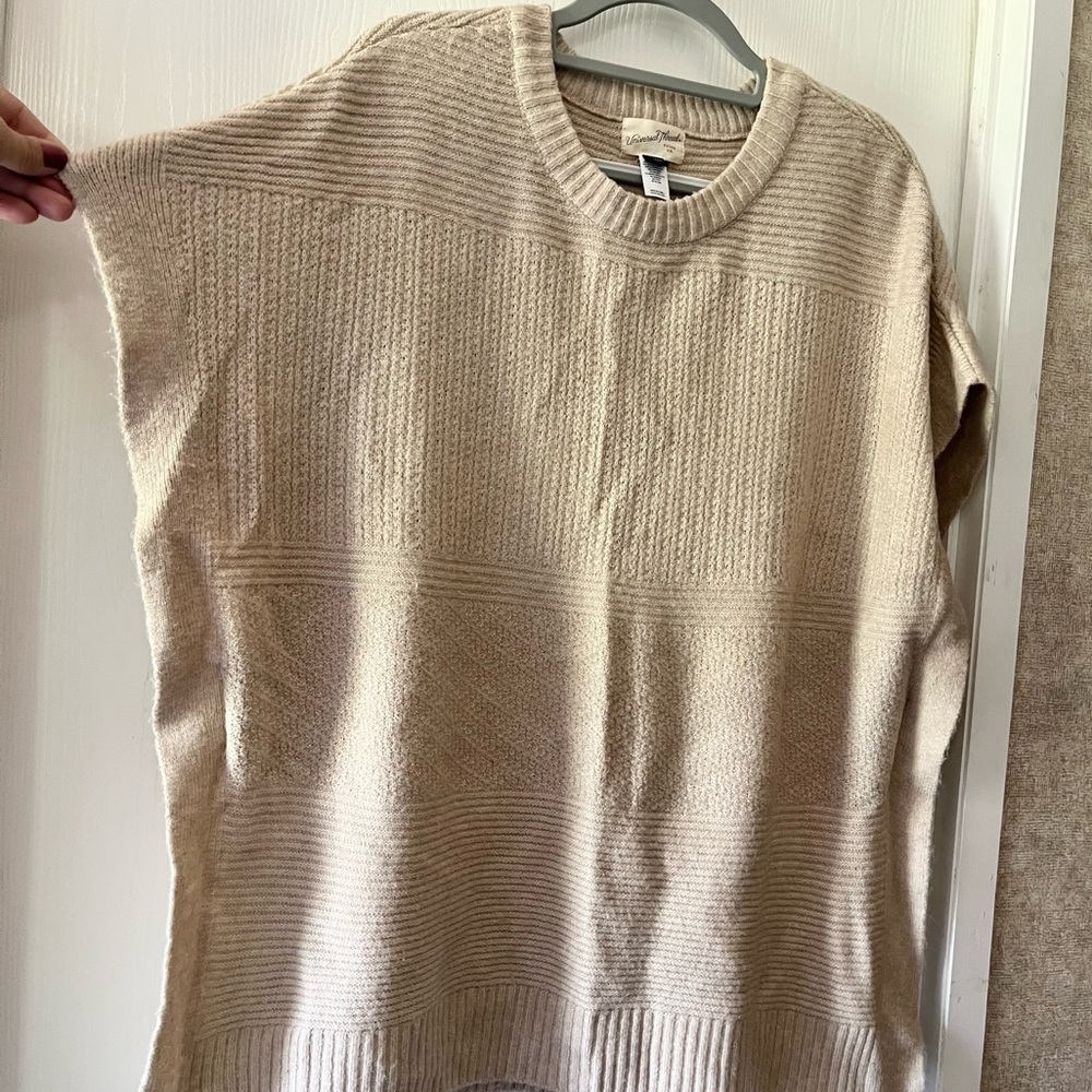 Universal Thread Beige Knit Pullover - image 2